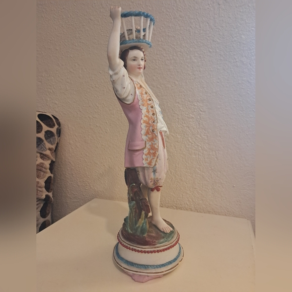 Rare Gille Jeune 19TH Century French Bisque Porcelain Ornamental male figure - Picture 10 of 16